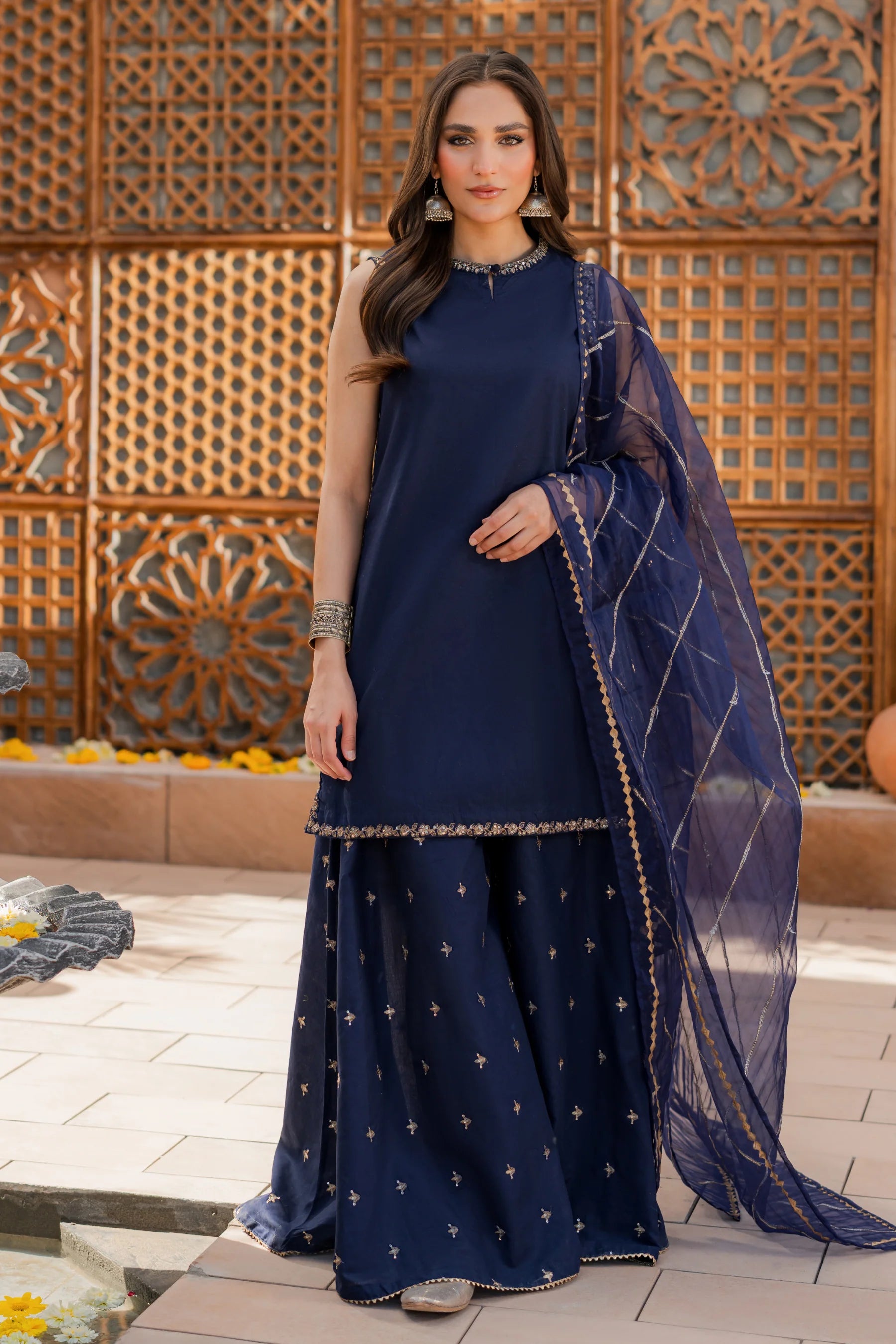Embroidered lawn cotton