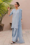 Embroidered Sheesha silk Light Blue