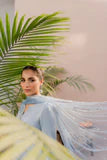Embroidered Sheesha silk Light Blue
