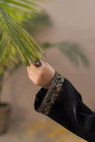 Embroidered Sheesha silk Black Dress