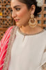 Embroidered cotton silk White and Pink