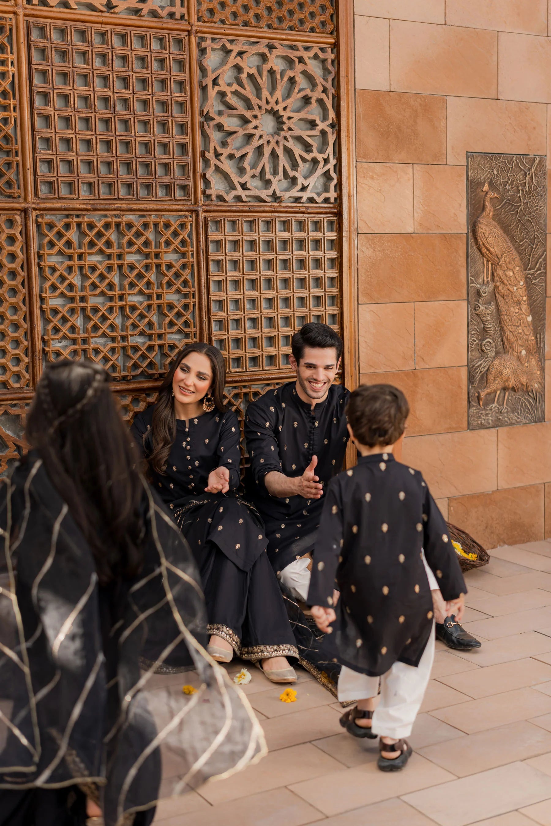 Embroidered lawn cotton  Black