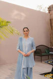 Embroidered Sheesha silk Light Blue