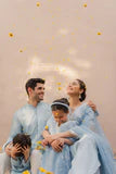 Embroidered Sheesha silk Light Blue