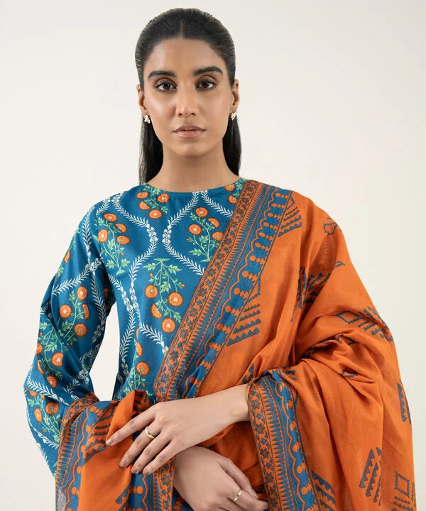 3 Piece - Printed Lawn Suit