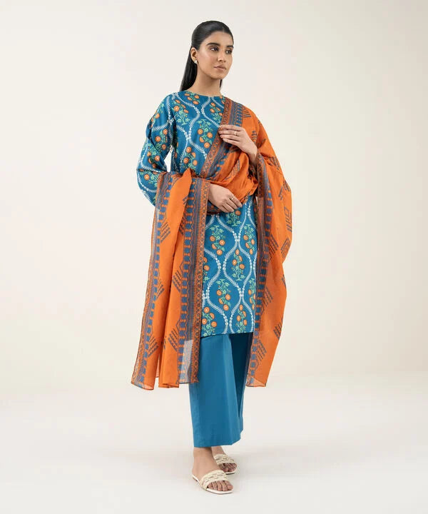 3 Piece - Printed Lawn Suit