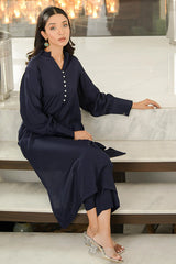 Navy Blue Elegant Dress - 01