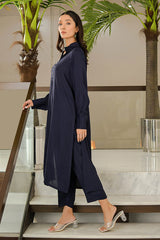 Navy Blue Elegant Dress - 01
