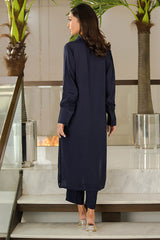 Navy Blue Elegant Dress - 01