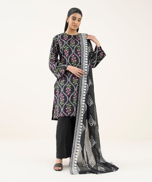 3 Piece - Printed Lawn Suit